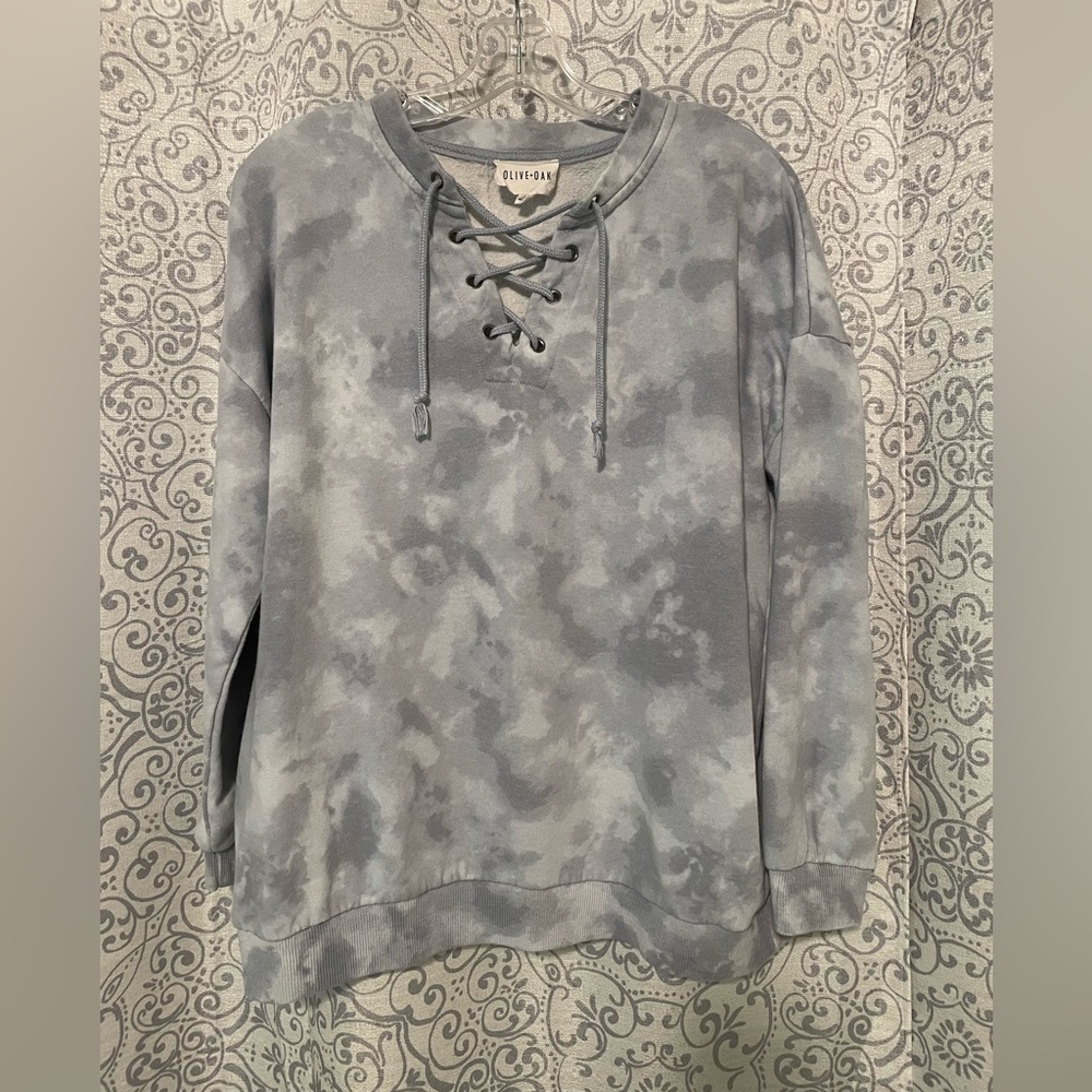 Light Blue Cross Ties Sweater